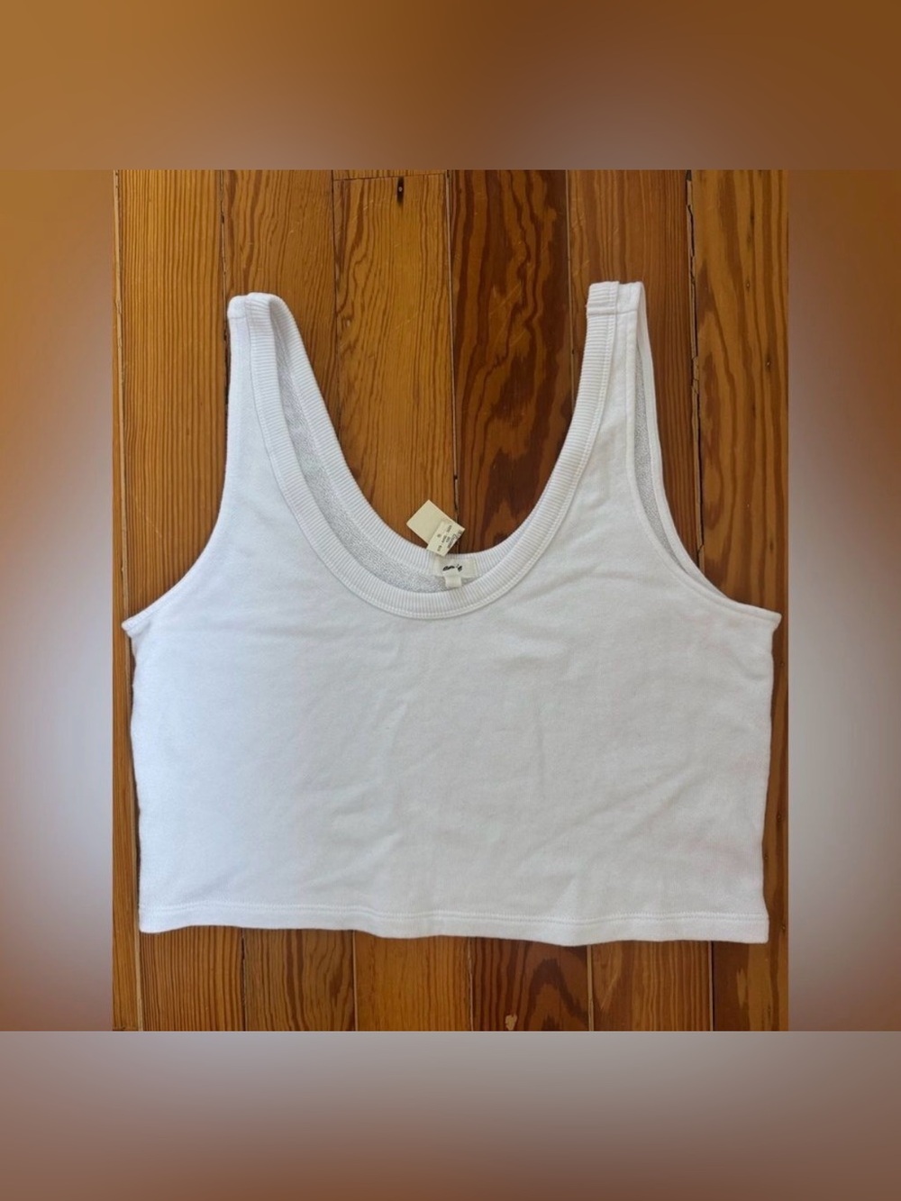 Aerie White Ribbed Tank